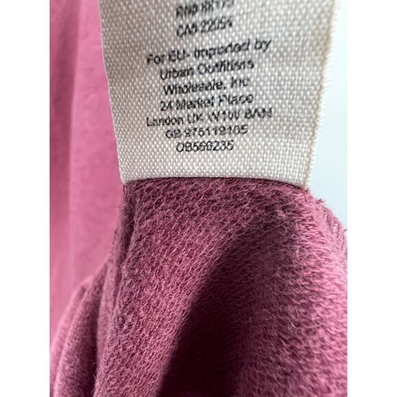 Free People Sweatshirt Dress Short Sleeve Drop Waist Maroon Size S - Picture 4 of 6